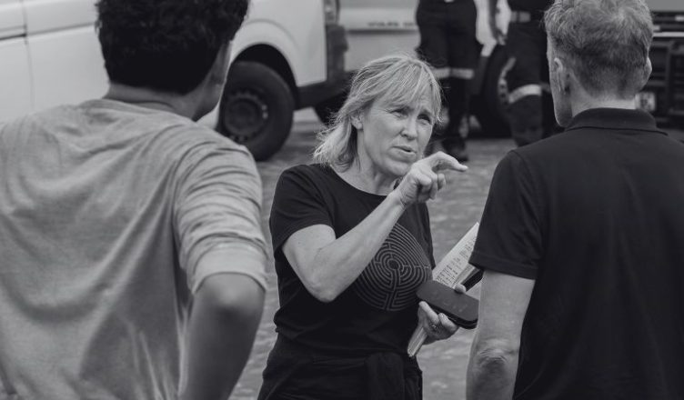 Meg Rickards on Set Kaalgat Karel